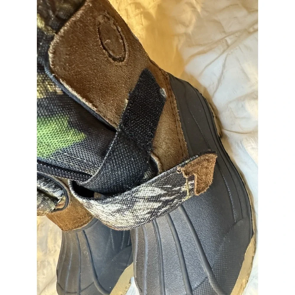Mossy Oak Ozark Trail Youth Boys' Temp Rated Camo Print Snow Boots Shoes:‎ Sz 8